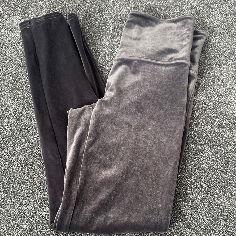 Spanx velvet gray leggings
